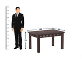 Amer Solid Sheesham Wood 4 Seater Dining Set (Without Cushion, Walnut Finish)